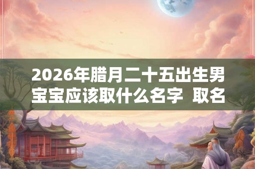 2026年腊月二十五出生男宝宝应该取什么名字  取名喜用字