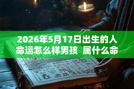 2026年5月17日出生的人命运怎么样男孩  属什么命