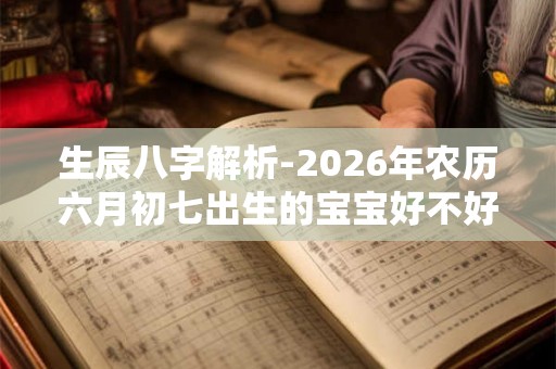 生辰八字解析-2026年农历六月初七出生的宝宝好不好