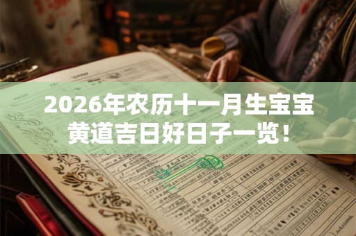 2026年农历十一月生宝宝黄道吉日好日子一览！