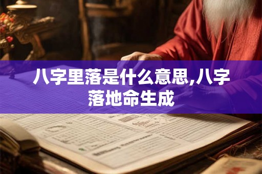 八字里落是什么意思,八字落地命生成 八字里落是什么意思,八字落地命生成
