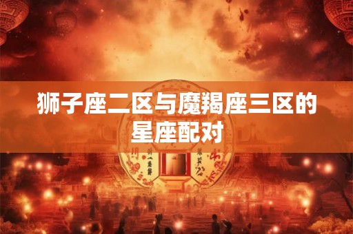 狮子座二区与魔羯座三区的星座配对