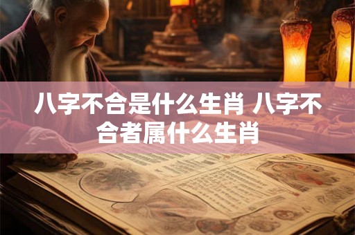 八字不合是什么生肖 八字不合者属什么生肖