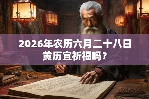 2026年农历六月二十八日黄历宜祈福吗？