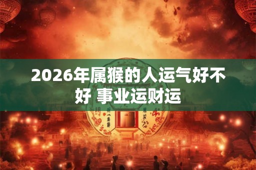 2026年属猴的人运气好不好 事业运财运