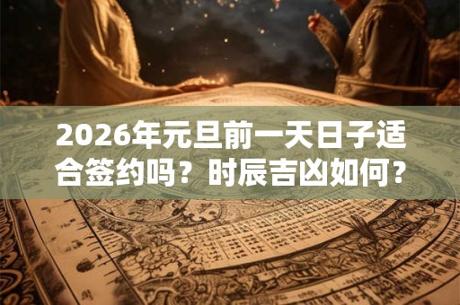 2026年元旦前一天日子适合签约吗？时辰吉凶如何？
