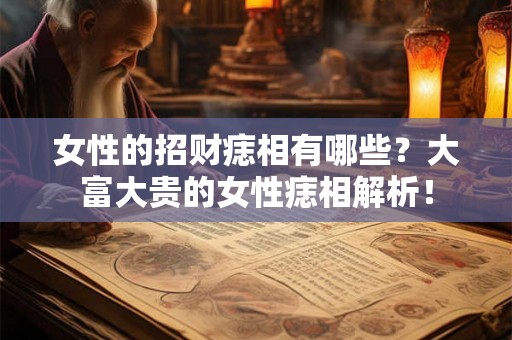 女性的招财痣相有哪些？大富大贵的女性痣相解析！