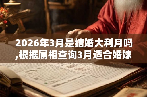 2026年3月是结婚大利月吗,根据属相查询3月适合婚嫁的日子