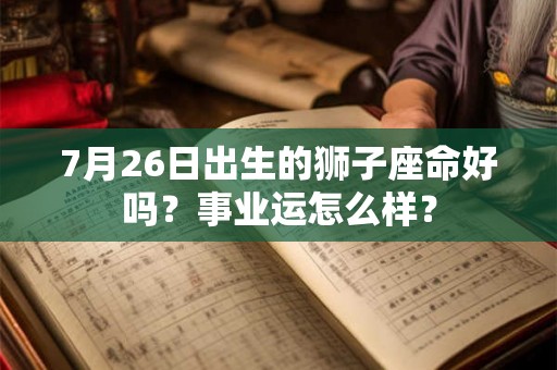 7月26日出生的狮子座命好吗?事业运怎么样? 7月26日出生的狮子座命好吗?事业运怎么样?