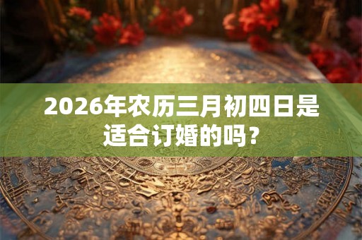 2026年农历三月初四日是适合订婚的吗？