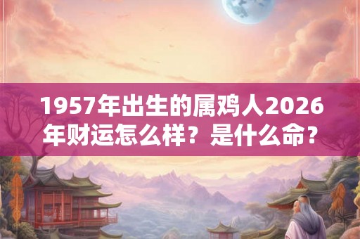 1957年出生的属鸡人2026年财运怎么样？是什么命？