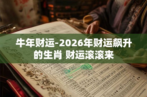 牛年财运-2026年财运飙升的生肖 财运滚滚来