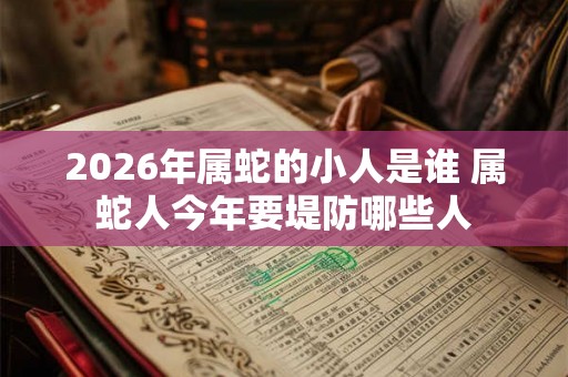 2026年属蛇的小人是谁 属蛇人今年要堤防哪些人