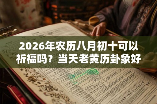 2026年农历八月初十可以祈福吗？当天老黄历卦象好吗？