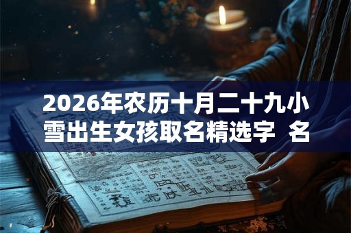 2026年农历十月二十九小雪出生女孩取名精选字  名字推荐