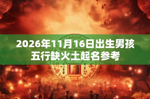 2026年11月16日出生男孩五行缺火土起名参考