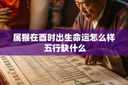 属猴在酉时出生命运怎么样 五行缺什么