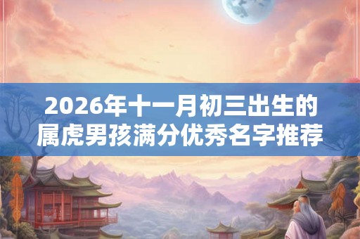 2026年十一月初三出生的属虎男孩满分优秀名字推荐
