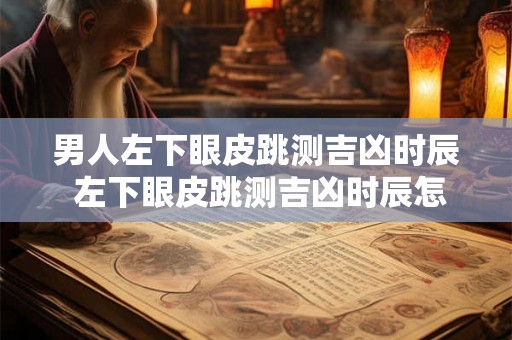 男人左下眼皮跳测吉凶时辰 左下眼皮跳测吉凶时辰怎么看男人命运