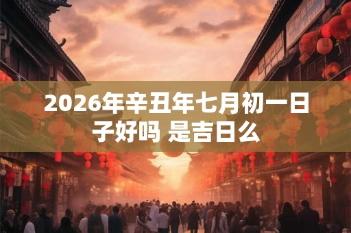 2026年辛丑年七月初一日子好吗 是吉日么
