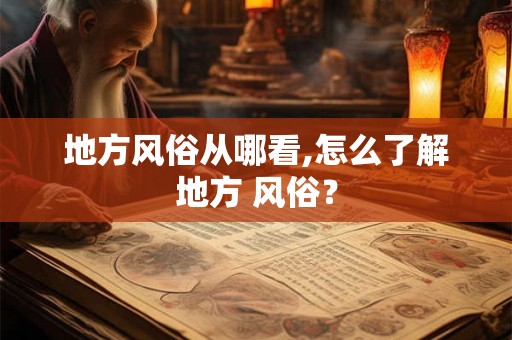 地方风俗从哪看,怎么了解地方 风俗？