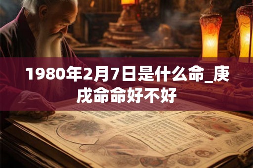 1980年2月7日是什么命_庚戌命命好不好 1980年2月7日是什么命_庚戌命命好不好