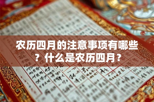农历四月的注意事项有哪些？什么是农历四月？