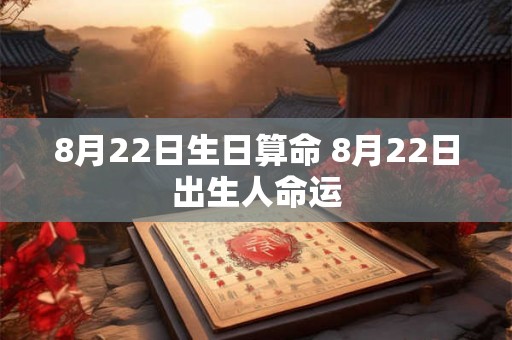 8月22日生日算命 8月22日出生人命运