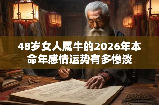 48岁女人属牛的2026年本命年感情运势有多惨淡