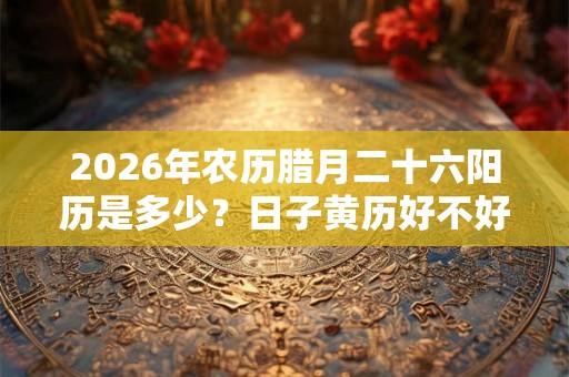 2026年农历腊月二十六阳历是多少？日子黄历好不好？