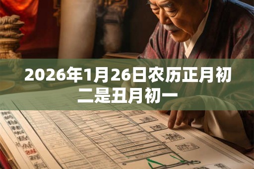 2026年1月26日农历正月初二是丑月初一