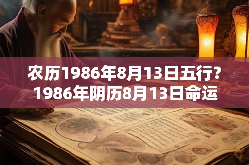 农历1986年8月13日五行？1986年阴历8月13日命运