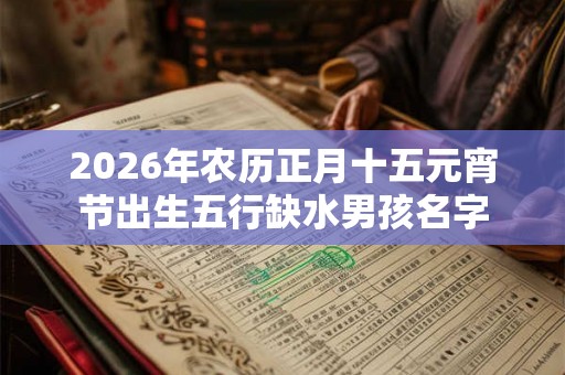 2026年农历正月十五元宵节出生五行缺水男孩名字