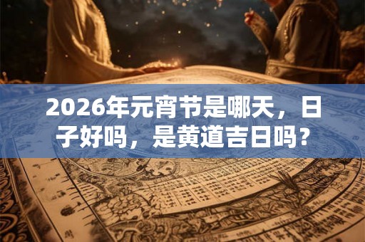 2026年元宵节是哪天，日子好吗，是黄道吉日吗？
