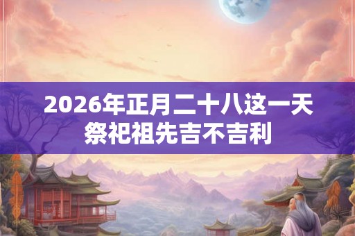 2026年正月二十八这一天祭祀祖先吉不吉利