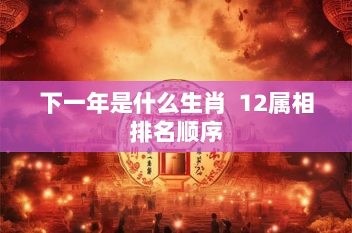 下一年是什么生肖 12属相排名顺序 下一年是什么生肖 12属相排名顺序