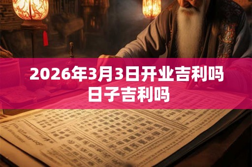 2026年3月3日开业吉利吗 日子吉利吗 2026年3月3日开业吉利吗 日子吉利吗