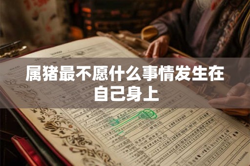 属猪最不愿什么事情发生在自己身上