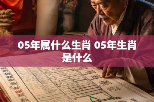 05年属什么生肖 05年生肖是什么 05年属什么生肖 05年生肖是什么