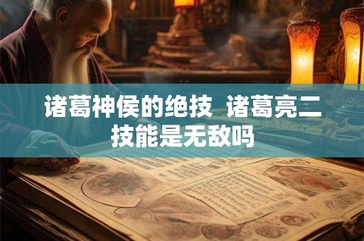 诸葛神侯的绝技 诸葛亮二技能是无敌吗 诸葛神侯的绝技 诸葛亮二技能是无敌吗