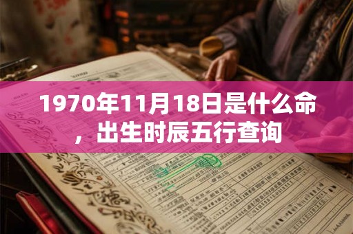 1970年11月18日是什么命，出生时辰五行查询