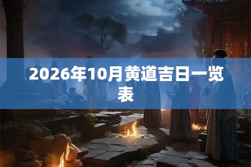 2026年10月黄道吉日一览表