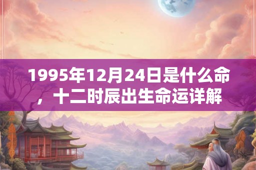 1995年12月24日是什么命，十二时辰出生命运详解