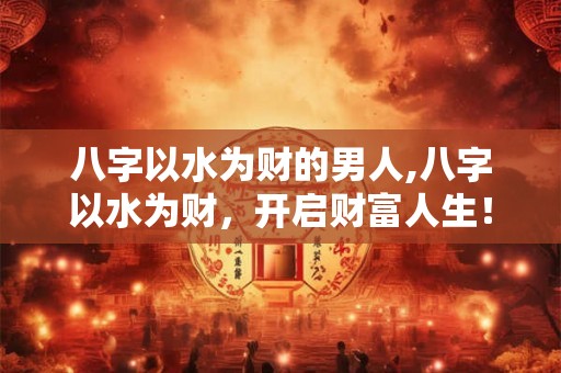 八字以水为财的男人,八字以水为财，开启财富人生！
