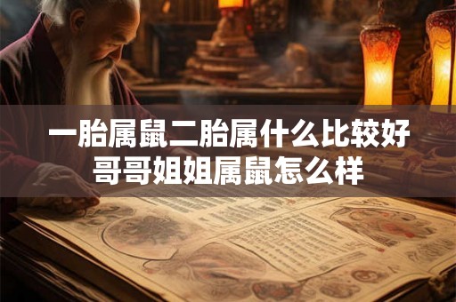 一胎属鼠二胎属什么比较好哥哥姐姐属鼠怎么样