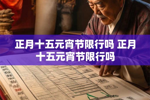 正月十五元宵节限行吗 正月十五元宵节限行吗