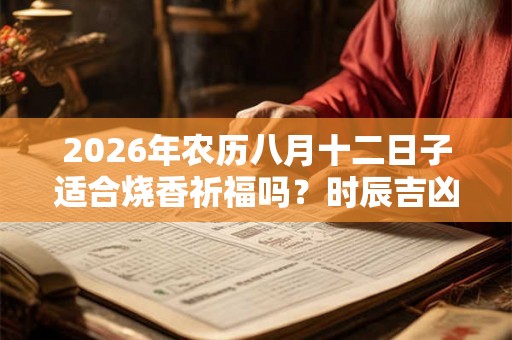 2026年农历八月十二日子适合烧香祈福吗？时辰吉凶如何？