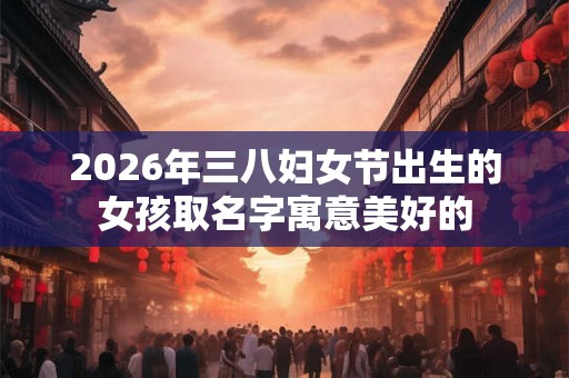 2026年三八妇女节出生的女孩取名字寓意美好的