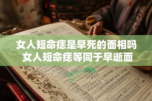 女人短命痣是早死的面相吗 女人短命痣等同于早逝面相吗