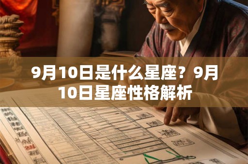 9月10日是什么星座？9月10日星座性格解析
